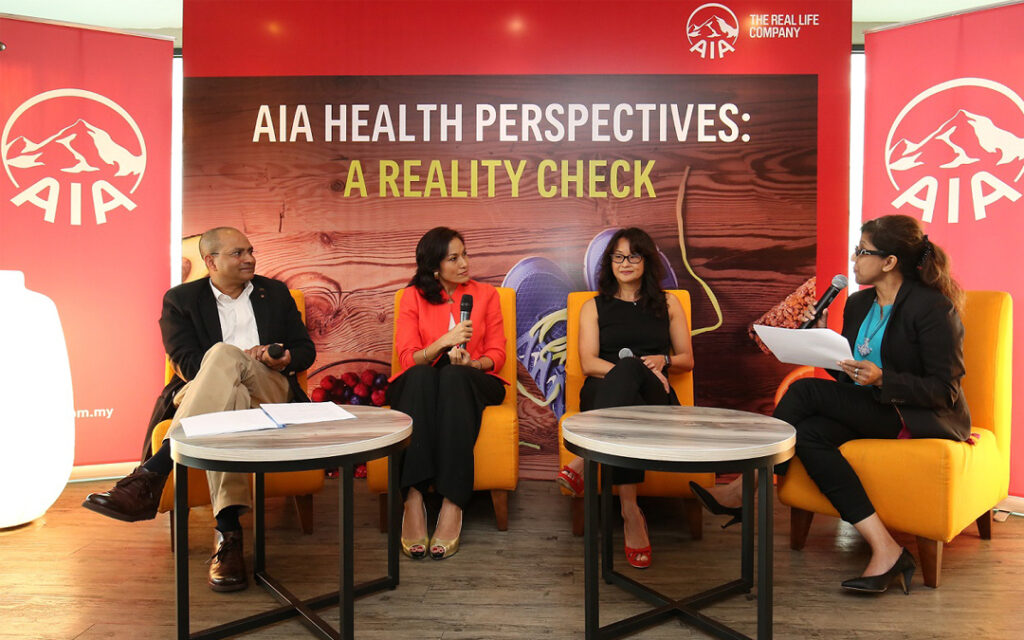 Panel discussing the health trends of Malaysians - AIA Event KL 2013